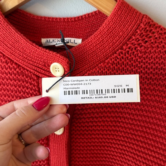 Alex Mill Nico Crewneck Cotton Cardigan NWT - Picture 9 of 13